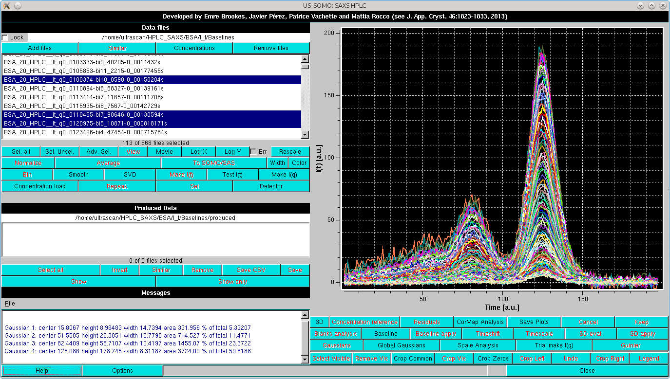 SOMO HPLC-SAXS Global Gaussian on Nth