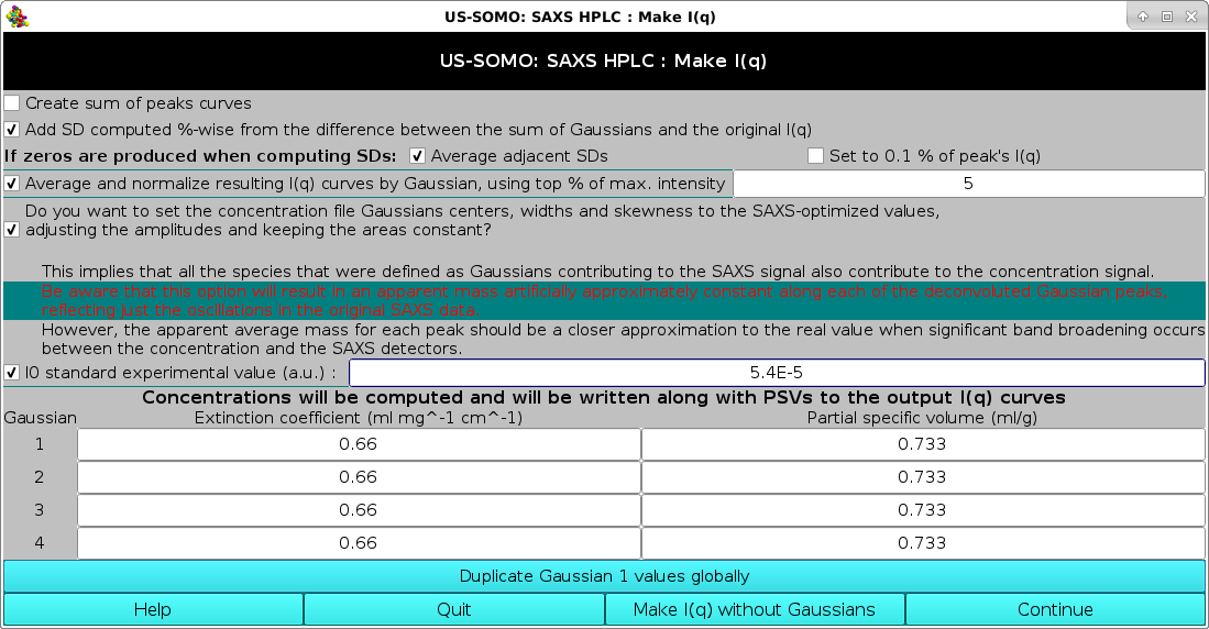 SOMO HPLC-SAXS Make I(q)