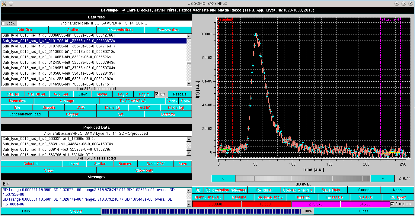 SOMO HPLC-SAXS SD evaluation 2 zones