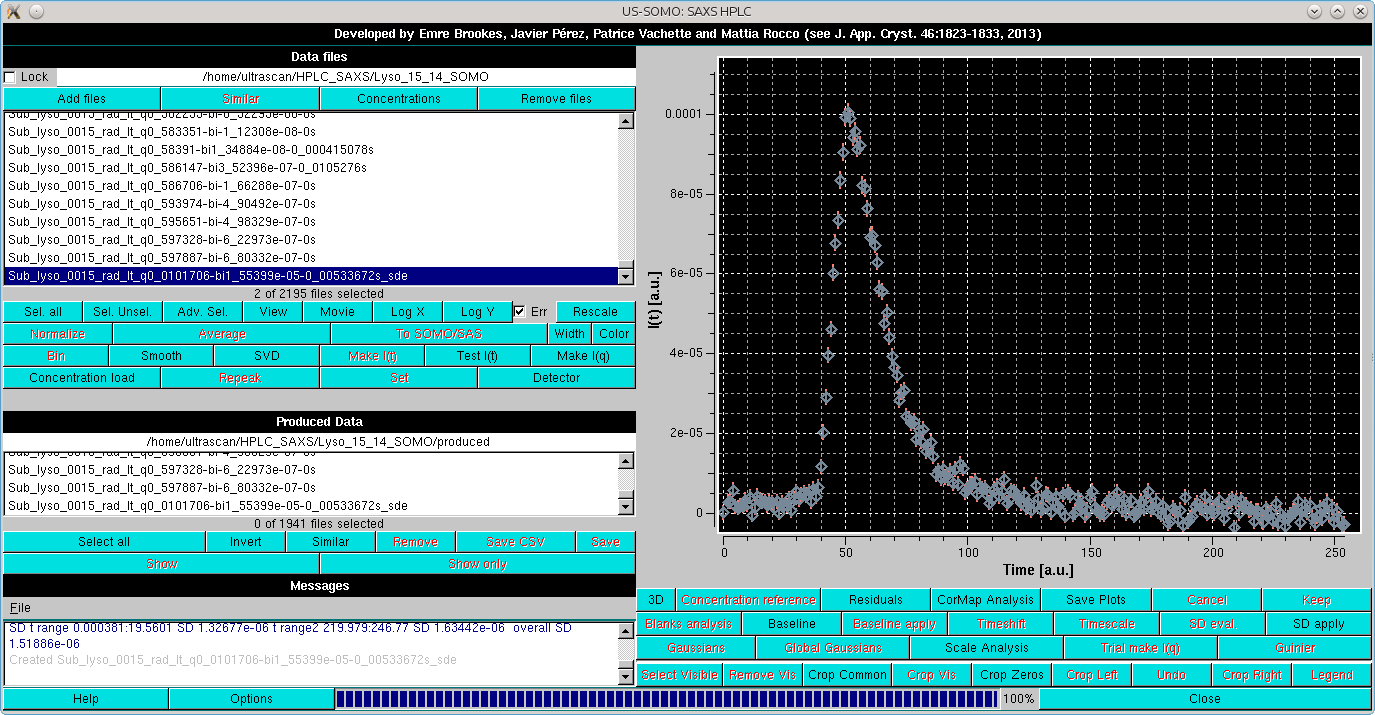 SOMO HPLC-SAXS SD evaluation 2 zones actual