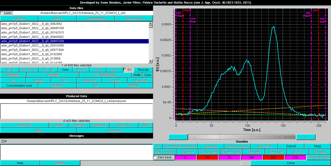 SOMO HPLC-SAXS linear baseline setting 2
